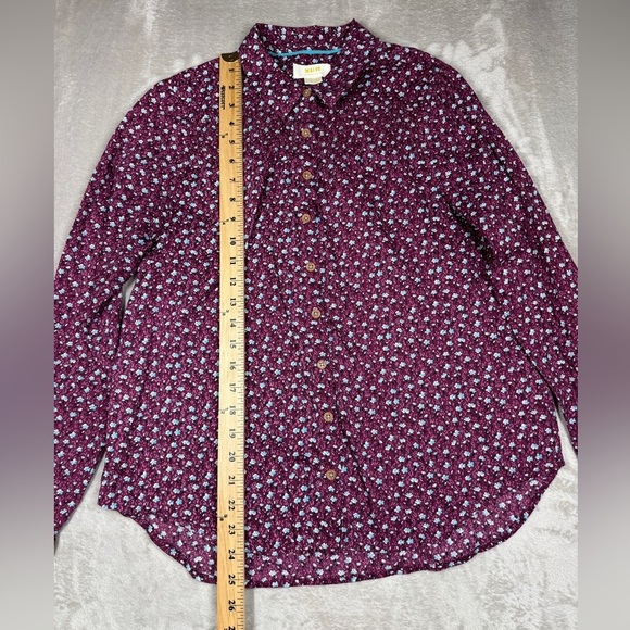 Anthropologie Maeve Purple Blue White Ditzy
Calico Floral Print Button Top 6 - Picture 9 of 16